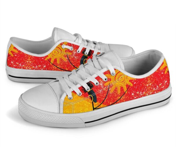 Shoes - African Girl And The Sun Canvas Low Top - Image 6