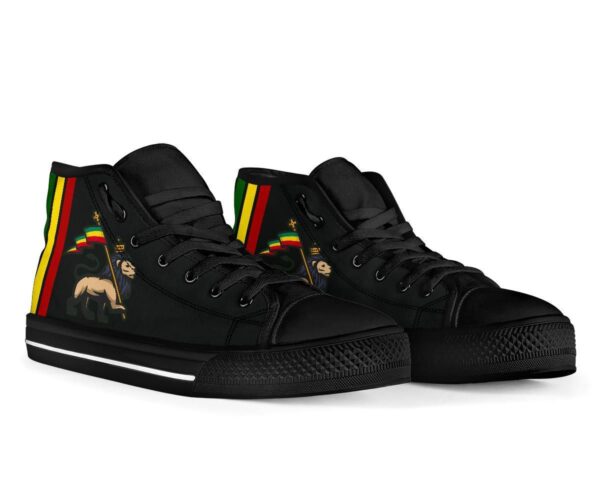 Shoes - Lion Of Judah Ethiopia Flag Canvas High Top - Fifth Style - Image 2