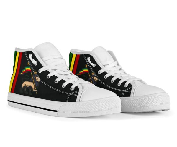 Shoes - Lion Of Judah Ethiopia Flag Canvas High Top - Fifth Style - Image 6