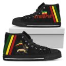 Shoes - Lion Of Judah Ethiopia Flag Canvas High Top - Fifth Style