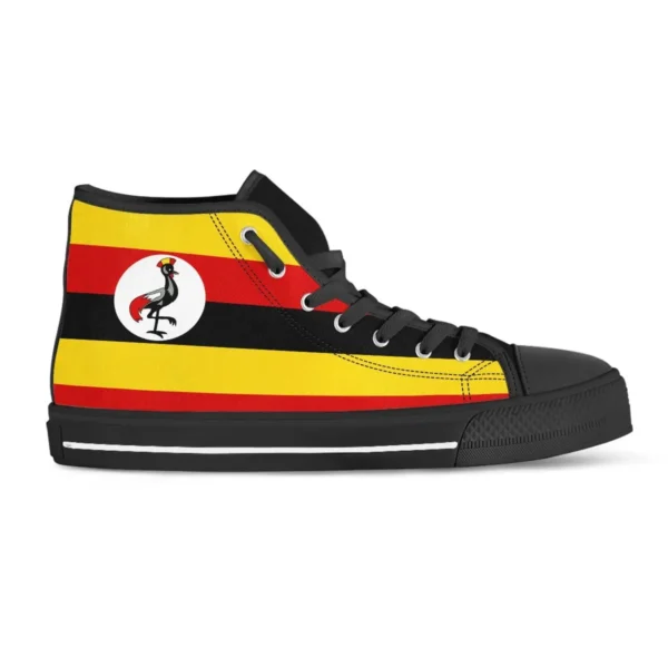 Footwear - Uganda Flag High Top Shoes - Image 3