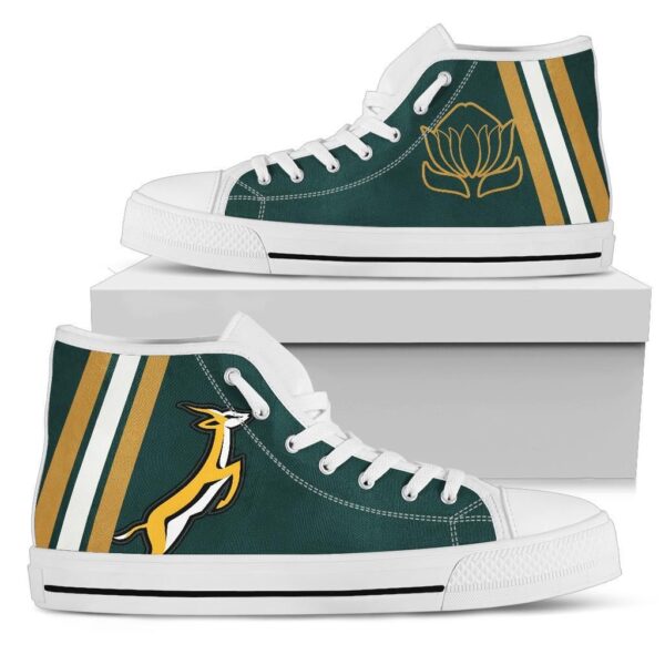 Shoes - South Africa Flag Springbok Protea Canvas High Top - Danh Style - Image 5