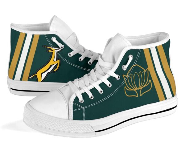 Shoes - South Africa Flag Springbok Protea Canvas High Top - Danh Style - Image 7