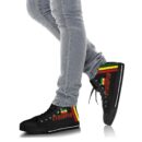 Shoes - Lion Of Judah Ethiopia Flag Canvas High Top - Fifth Style