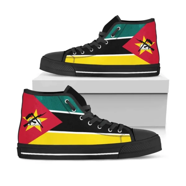 Footwear - Mozambique Flag High Top Shoes