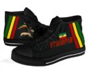 Shoes - Lion Of Judah Ethiopia Flag Canvas High Top - Fifth Style