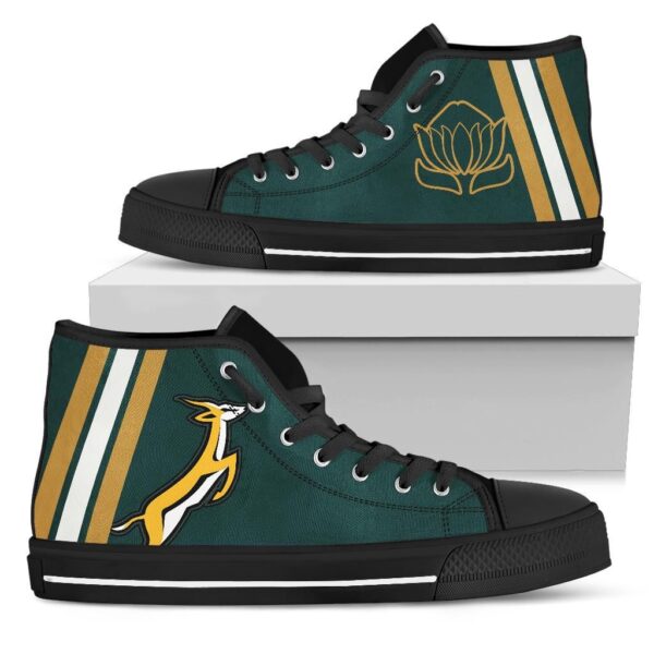 Shoes - South Africa Flag Springbok Protea Canvas High Top - Danh Style