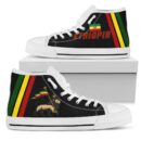 Shoes - Lion Of Judah Ethiopia Flag Canvas High Top - Fifth Style