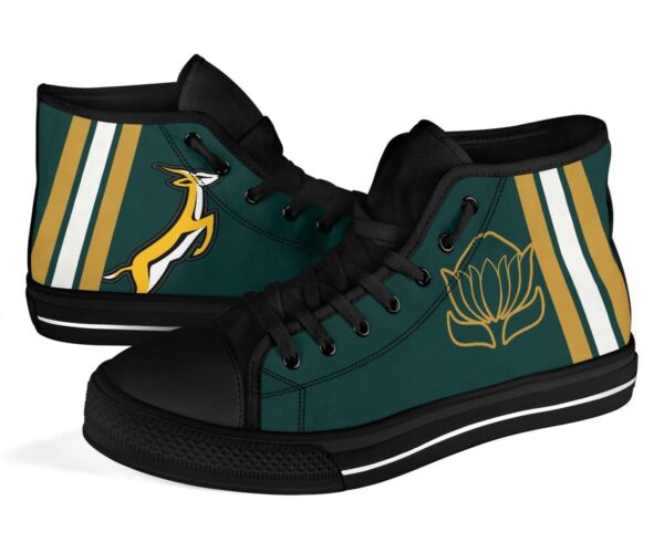 Shoes - South Africa Flag Springbok Protea Canvas High Top - Danh Style - Image 3