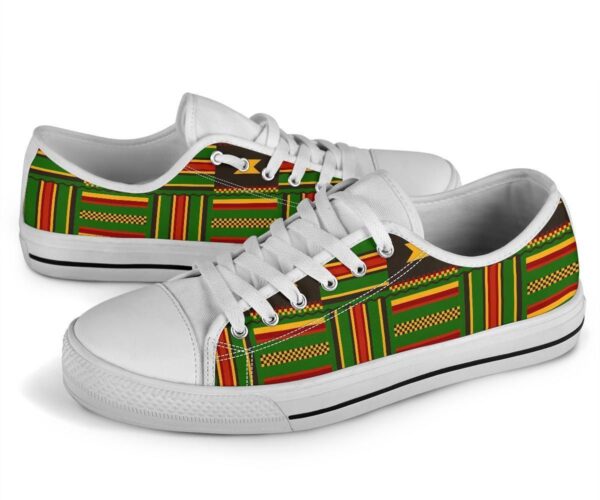 Shoes - Ghanaian Pattern Kente Low Top - Image 7