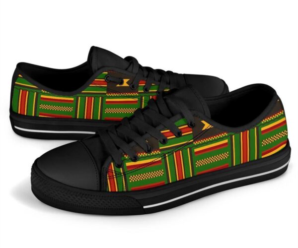 Shoes - Ghanaian Pattern Kente Low Top - Image 3