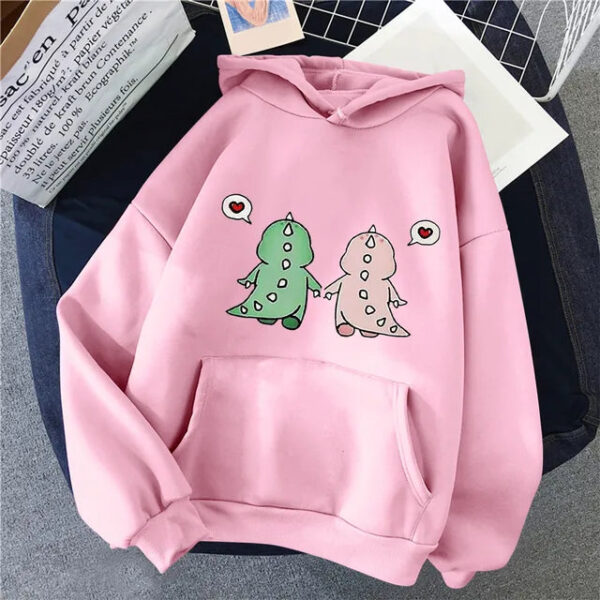 Adorable Dino Hoodies for Couples - Image 4