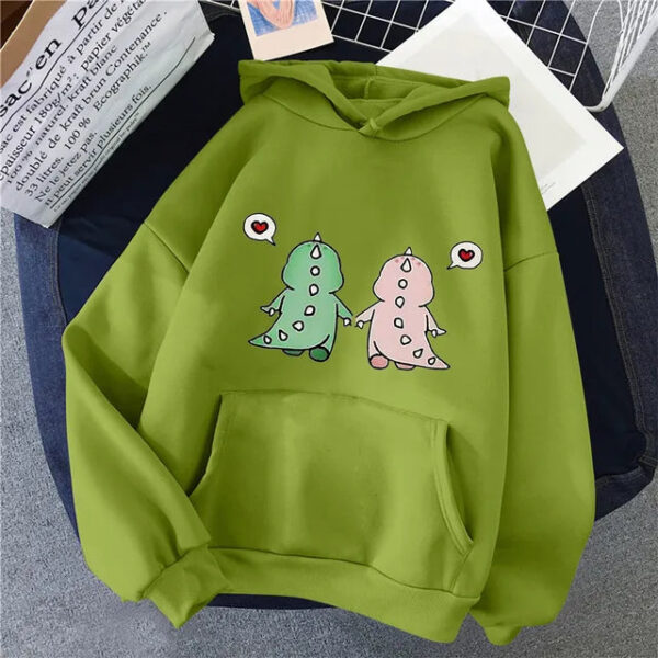 Adorable Dino Hoodies for Couples - Image 5