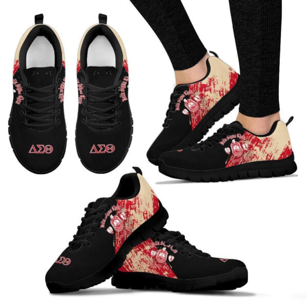 Gettee Sneaker - Delta Sigma Theta Sneakers Paint Style - Image 4