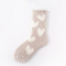 Heart matching fuzzy socks for couples