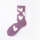 Heart matching fuzzy socks for couples