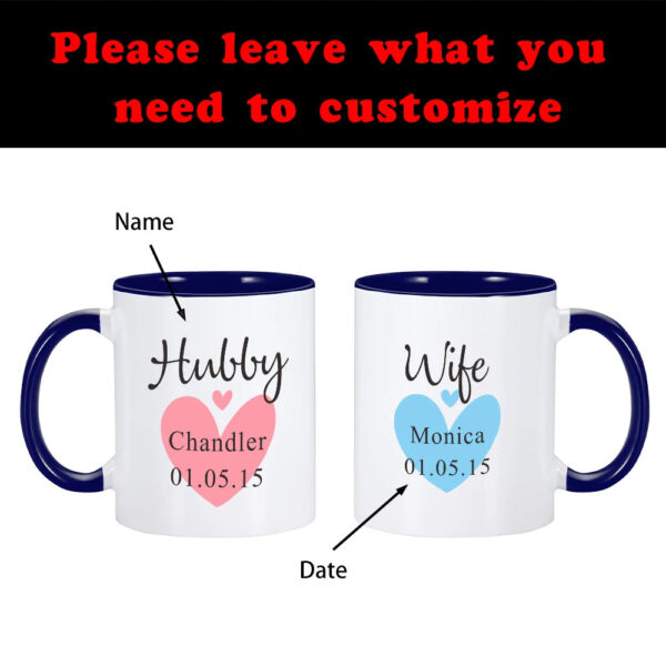 Hubby and Wife Mugs - Image 3