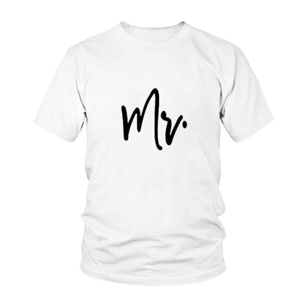 Wedding Mr and mrs couple t shirt - Image 4