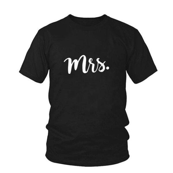 Wedding Mr and mrs couple t shirt - Image 5