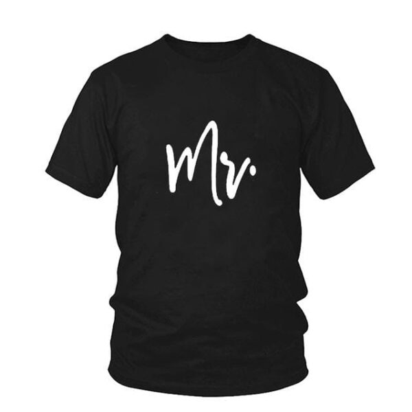 Wedding Mr and mrs couple t shirt - Image 6