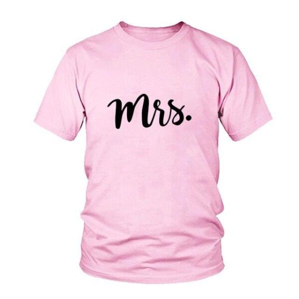 Wedding Mr and mrs couple t shirt - Image 7