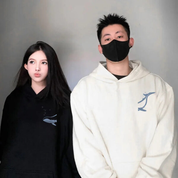 Whale Hoodies For Couples - Image 2