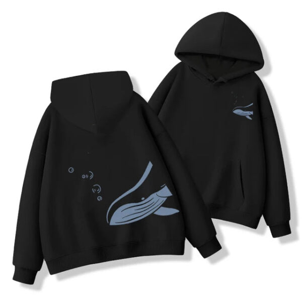 Whale Hoodies For Couples - Image 7