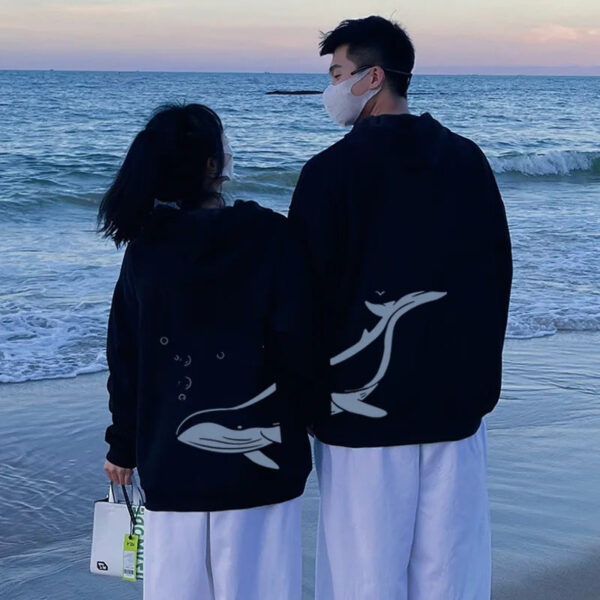 Whale Hoodies For Couples - Image 5