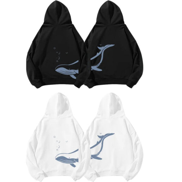 Whale Hoodies For Couples - Image 4